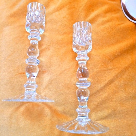 Brierley crystal candlesticks set - Picture 1 of 3